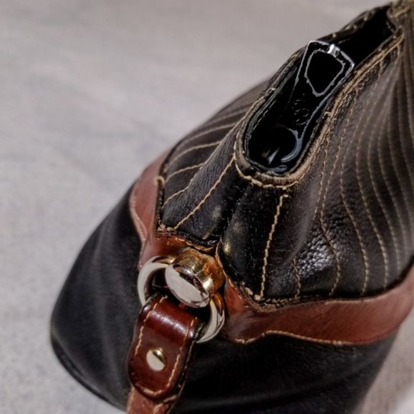 Bettina Leather Brown Hand Purse, Made in Italy - Picture 3 of 8